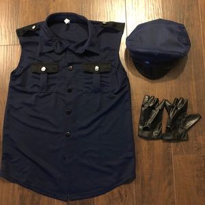 Men’s large police officer costume